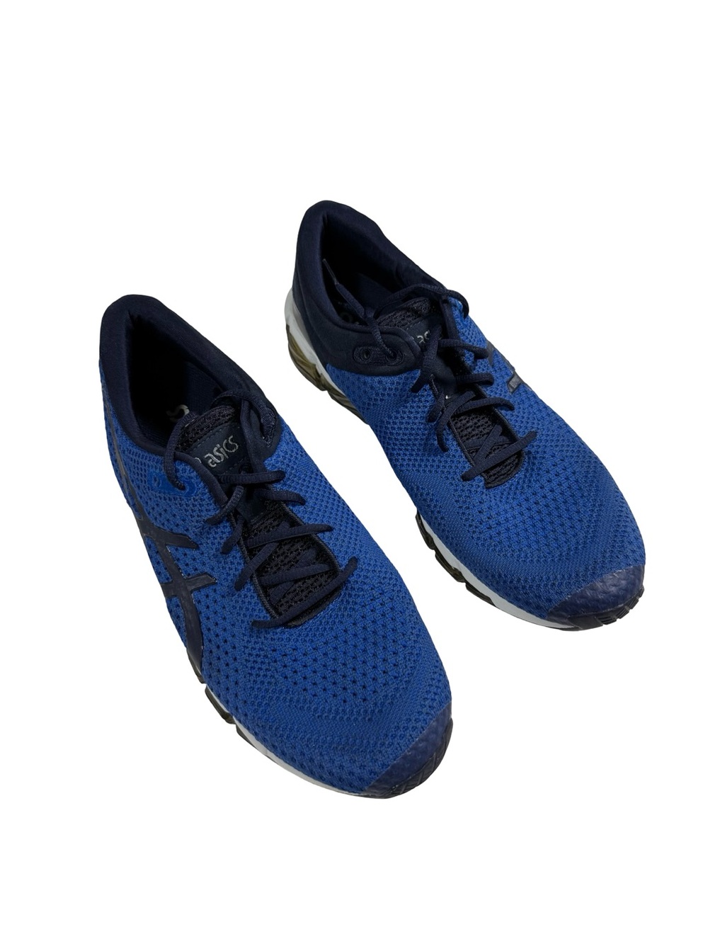 ASICS GEL Quantum 180 5 Men’s 11.5 Blue Knit Running Athletic Shoes 1021A413